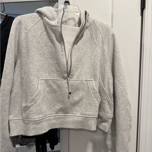 Gray lululemon cropped scuba hoodie